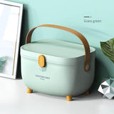 Maxbell First Aid Storage Box Container Bin Case Multipurpose Dustproof with Handle green