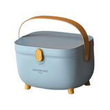 Maxbell First Aid Storage Box Container Bin Case Multipurpose Dustproof with Handle blue