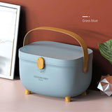 Maxbell First Aid Storage Box Container Bin Case Multipurpose Dustproof with Handle blue