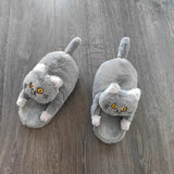 Maxbell Cute Plush Slippers One Size Nonslip Cuddly Hug Cat Women Soft for Wife White