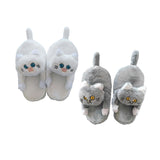 Maxbell Cute Plush Slippers One Size Nonslip Cuddly Hug Cat Women Soft for Wife White