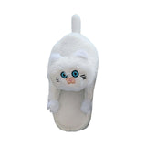 Maxbell Cute Plush Slippers One Size Nonslip Cuddly Hug Cat Women Soft for Wife White