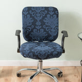 Maxbell Seat Cover Washable Durable Elastic Stretch for Home Office Accessories Grey with blue