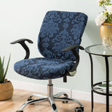 Maxbell Seat Cover Washable Durable Elastic Stretch for Home Office Accessories Grey with blue