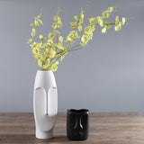 Maxbell Elegant Human Face Flower Vase Modern Sculpture for Living Room Decor Style A