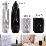 Maxbell Elegant Human Face Flower Vase Modern Sculpture for Living Room Decor Style A