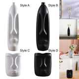 Maxbell Elegant Human Face Flower Vase Modern Sculpture for Living Room Decor Style A