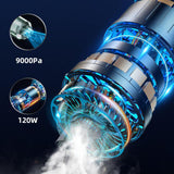 Maxbell Car Vacuum Cleaner Rechargeable High Power Lightweight for Car Office Home White