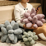 Maxbell Succulents Pillow Sleeping Pillow Plant Pillows for Room Decor Gray