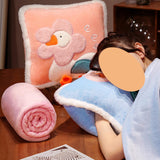 Maxbell Maxbell Travel Blanket pillow Collapsible Compact for Home Airplane Women Blue