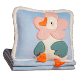 Maxbell Maxbell Travel Blanket pillow Collapsible Compact for Home Airplane Women Blue