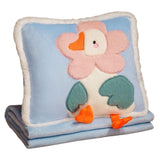 Maxbell Maxbell Travel Blanket pillow Collapsible Compact for Home Airplane Women Blue