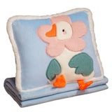 Maxbell Maxbell Travel Blanket pillow Collapsible Compact for Home Airplane Women Blue