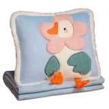 Maxbell Maxbell Travel Blanket pillow Collapsible Compact for Home Airplane Women Blue