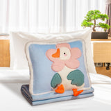 Maxbell Maxbell Travel Blanket pillow Collapsible Compact for Home Airplane Women Blue