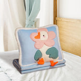 Maxbell Maxbell Travel Blanket pillow Collapsible Compact for Home Airplane Women Blue