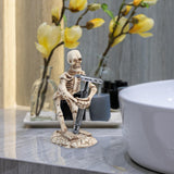Maxbell Skull Holder Bracket Desktop Home Halloween Mini Resin Decor
