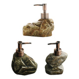 Maxbell Stone Shape Soap Dispenser Bath Accessories Creative for Countertop Hotel A