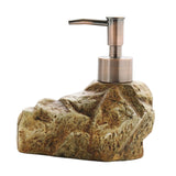 Maxbell Stone Shape Soap Dispenser Bath Accessories Creative for Countertop Hotel A