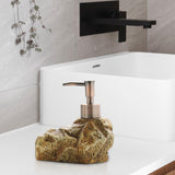 Maxbell Stone Shape Soap Dispenser Bath Accessories Creative for Countertop Hotel A