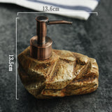 Maxbell Stone Shape Soap Dispenser Bath Accessories Creative for Countertop Hotel A