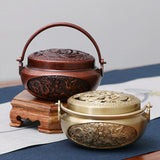 Maxbell Burner Cone Holder Burner Hand Warmer for Temple Decor Yellow