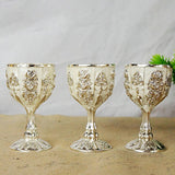 Maxbell Coffee Pot Set with Drinking Cups Tea Serving Set for Party Wedding Decor Argent