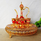Maxbell Maxbell 8x Vintage Turkish Coffee Pot Set Household Use Retro for Wedding Style C