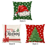 Maxbell Maxbell Christmas Pillow Cover Square Rustic Decorative for Farmhouse style A