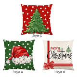 Maxbell Maxbell Christmas Pillow Cover Square Rustic Decorative for Farmhouse style A