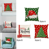 Maxbell Maxbell Christmas Pillow Cover Square Rustic Decorative for Farmhouse style A