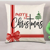 Maxbell Maxbell Christmas Pillow Cover Square Rustic Decorative for Farmhouse style B