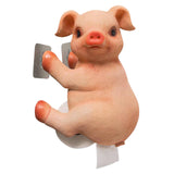 Maxbell Roll Paper Towel Rack Pigs Shaped Wall Mounted Reusable Durable for Kitchen