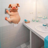 Maxbell Roll Paper Towel Rack Pigs Shaped Wall Mounted Reusable Durable for Kitchen