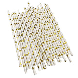 Maxbell 25 Pieces Party Paper Straws Drinking Straw for Restaurants Home Bridal