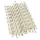 Maxbell 25 Pieces Party Paper Straws Drinking Straw for Restaurants Home Bridal