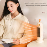 Maxbell Electric Space Heater Fan Heater Desktop Heater for Office Desk Living Room yellow