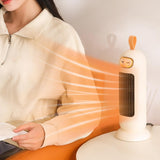 Maxbell Electric Space Heater Fan Heater Desktop Heater for Office Desk Living Room yellow