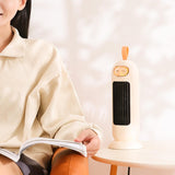 Maxbell Electric Space Heater Fan Heater Desktop Heater for Office Desk Living Room yellow