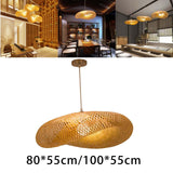 Maxbell Maxbell Bamboo Pendant Light Lantern Hand Woven for Corridor Dining Room Kitchen 80cmx55cmx25cm