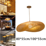 Maxbell Maxbell Bamboo Pendant Light Lantern Hand Woven for Corridor Dining Room Kitchen 80cmx55cmx25cm