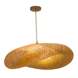 Maxbell Maxbell Bamboo Pendant Light Lantern Hand Woven for Corridor Dining Room Kitchen 80cmx55cmx25cm