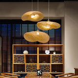 Maxbell Maxbell Bamboo Pendant Light Lantern Hand Woven for Corridor Dining Room Kitchen 100cmx55cmx30cm