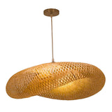 Maxbell Maxbell Bamboo Pendant Light Lantern Hand Woven for Corridor Dining Room Kitchen 100cmx55cmx30cm