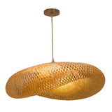 Maxbell Maxbell Bamboo Pendant Light Lantern Hand Woven for Corridor Dining Room Kitchen 100cmx55cmx30cm