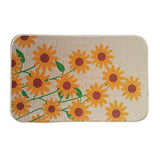 Maxbell Maxbell 16x47inch Linen Floral kitchen Toilet Floor Rug Carpet Non Slip