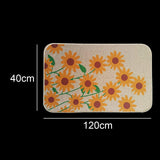 Maxbell Maxbell 16x47inch Linen Floral kitchen Toilet Floor Rug Carpet Non Slip