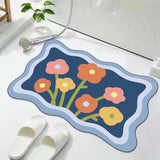 Maxbell Maxbell Diatom Bathroom Rug Carpet Door Mat for Hallway Living Room Farmhouse Style B