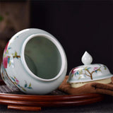 Maxbell Maxbell Glazed Hand Painted Ceramic Ginger Jar Home Decor Accent Art Decoration