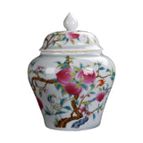 Maxbell Maxbell Glazed Hand Painted Ceramic Ginger Jar Home Decor Accent Art Decoration